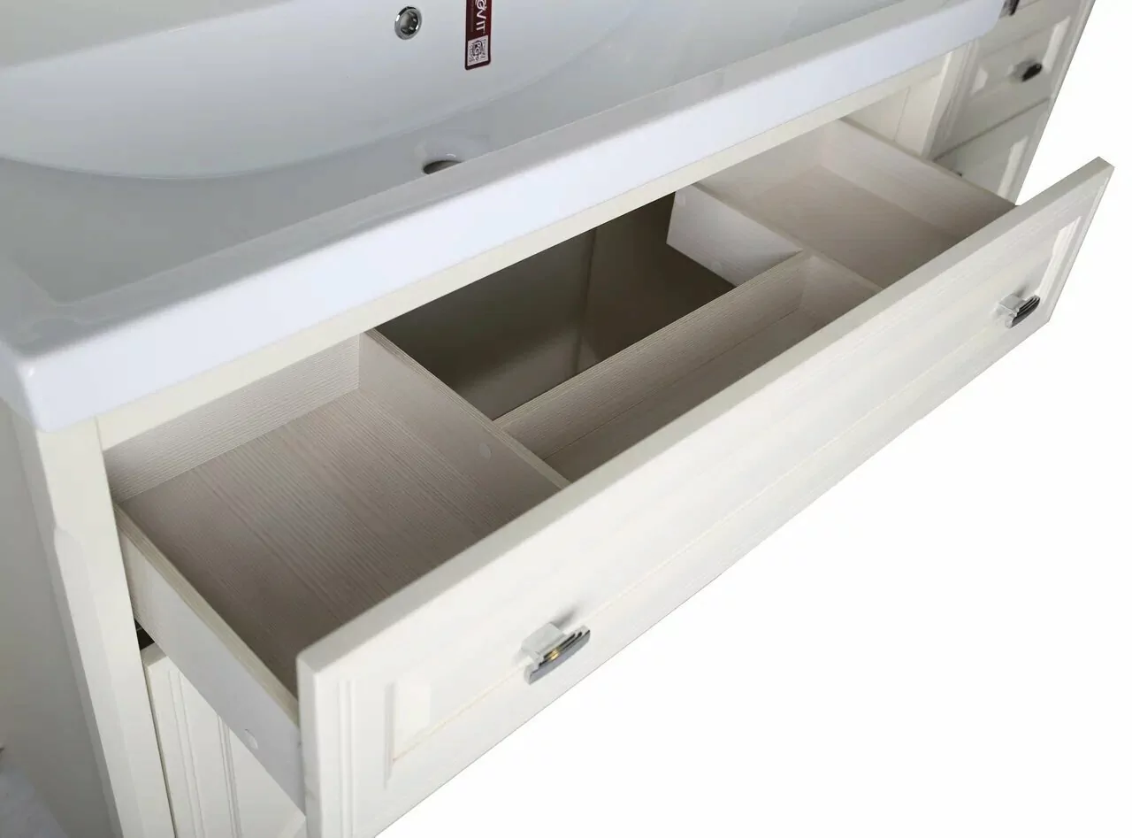 Тумба с раковиной Asb-Woodline Кастелло 100 подвесная, бежевый