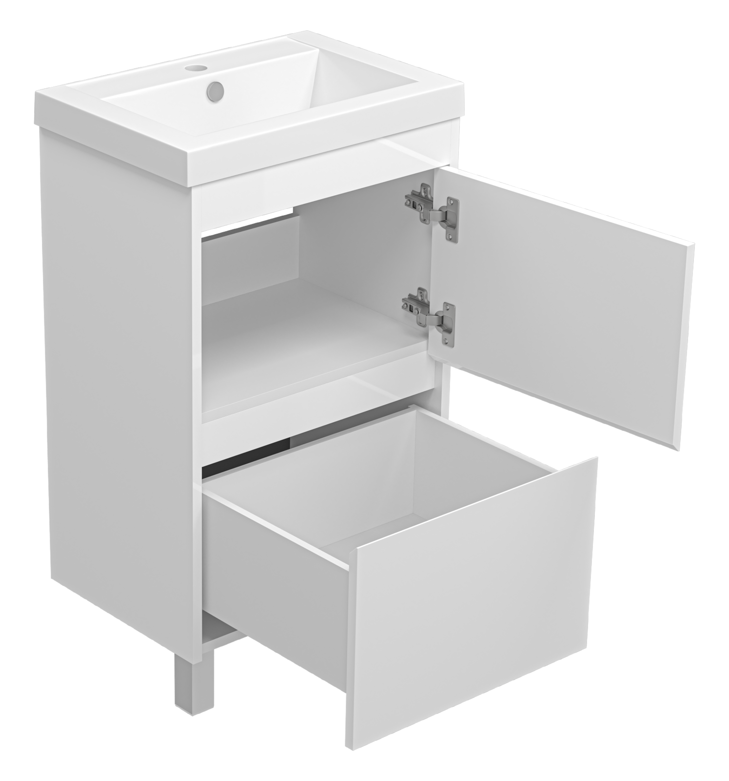 Тумба с раковиной Misty Алиса 50 белый