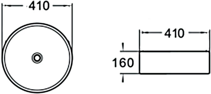 Раковина SantiLine SL-1057 накладная, белая