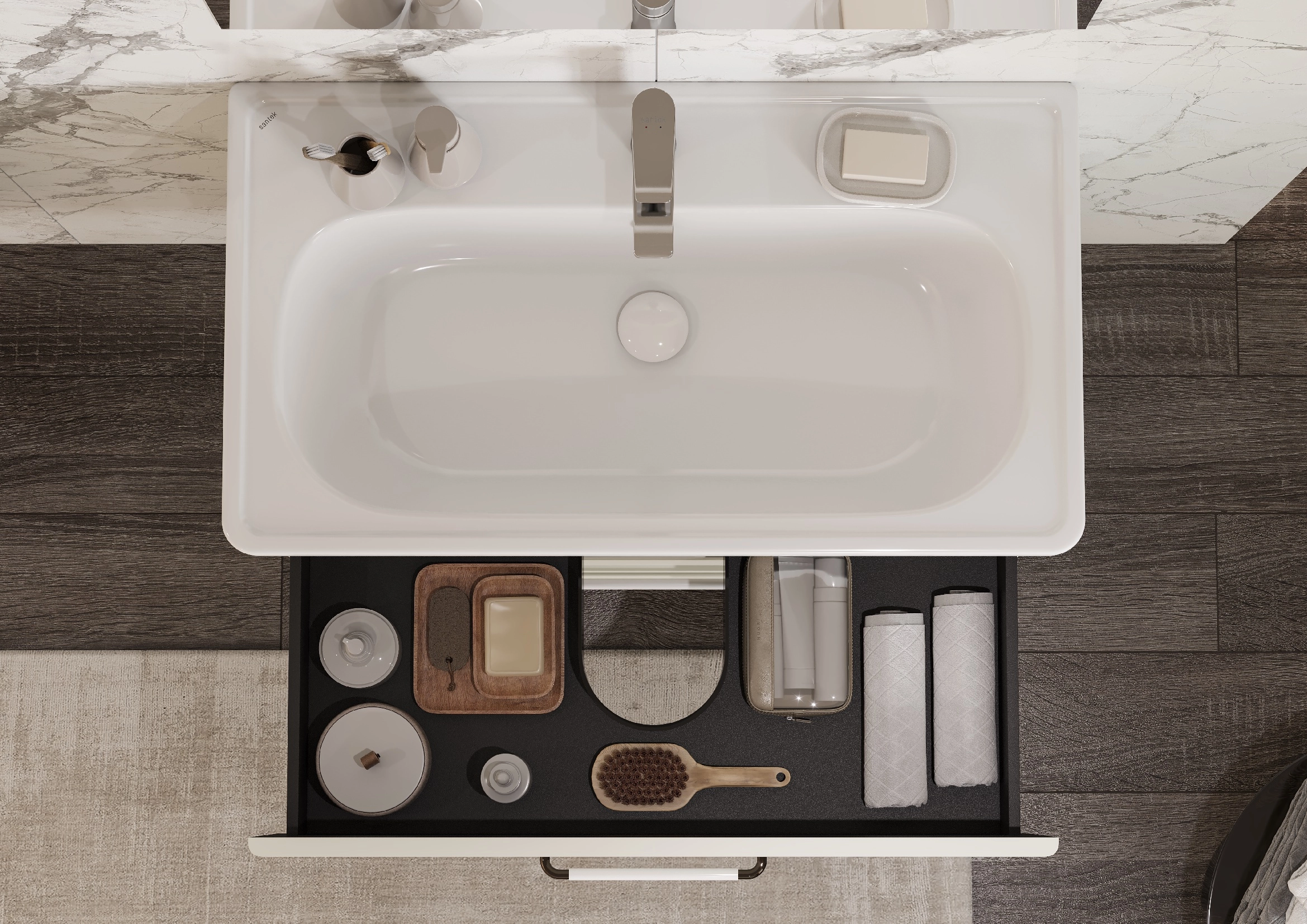 Тумба Aquaton Нео-Классика с раковиной Нео-Классика 65 подвесная, белый камень