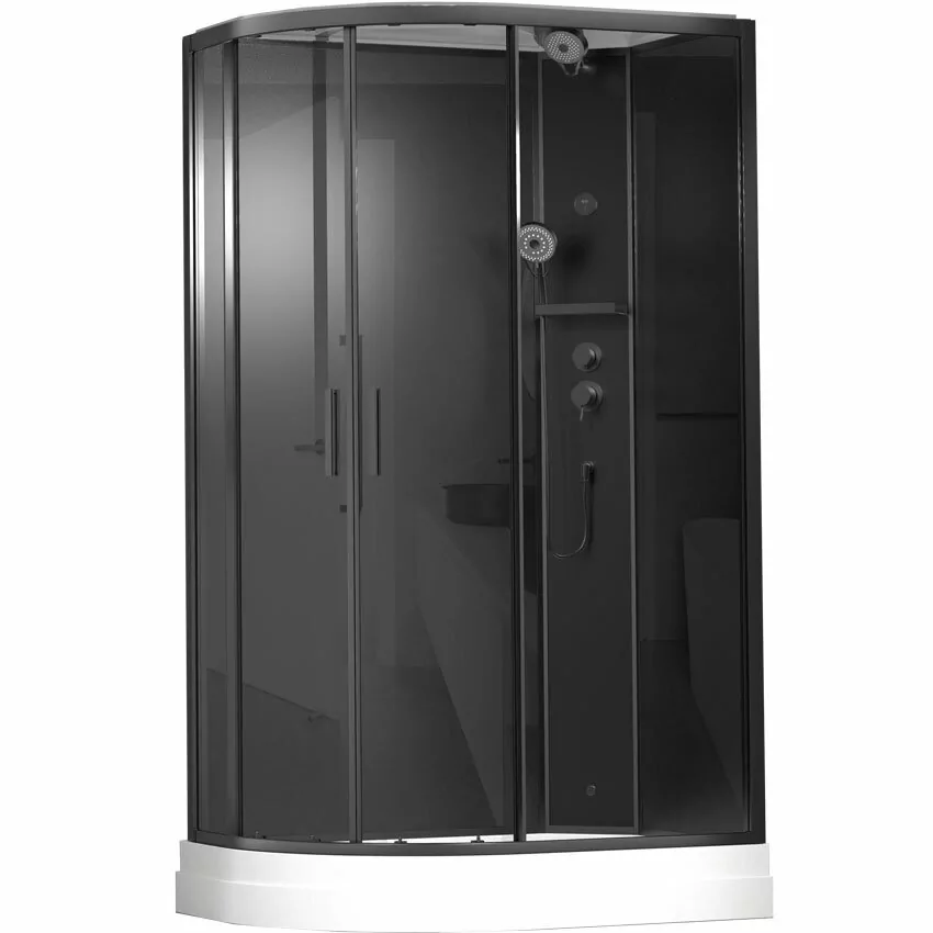 Душевая кабина Timo Premium ILMA Black 902 R 120х80