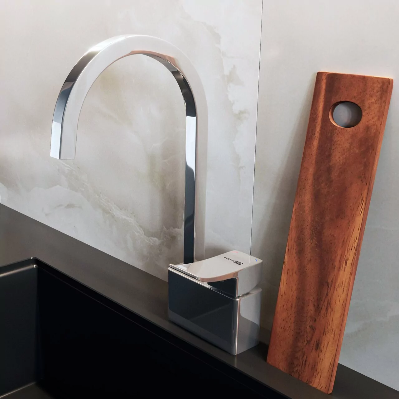 Смеситель для кухни WasserKraft Aller 1067WHITE хром белый