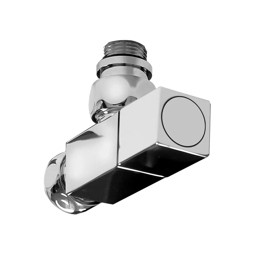 Кран для полотенцесушителя / вентиль угловой Energy, 1/2'' - 3/4'', цвет хром, ручка квадрат - 2 шт.