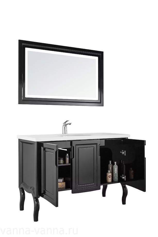 Мебель для ванной Vod-ok Elite Эльвира 110 двери, комплект, напольный, белый