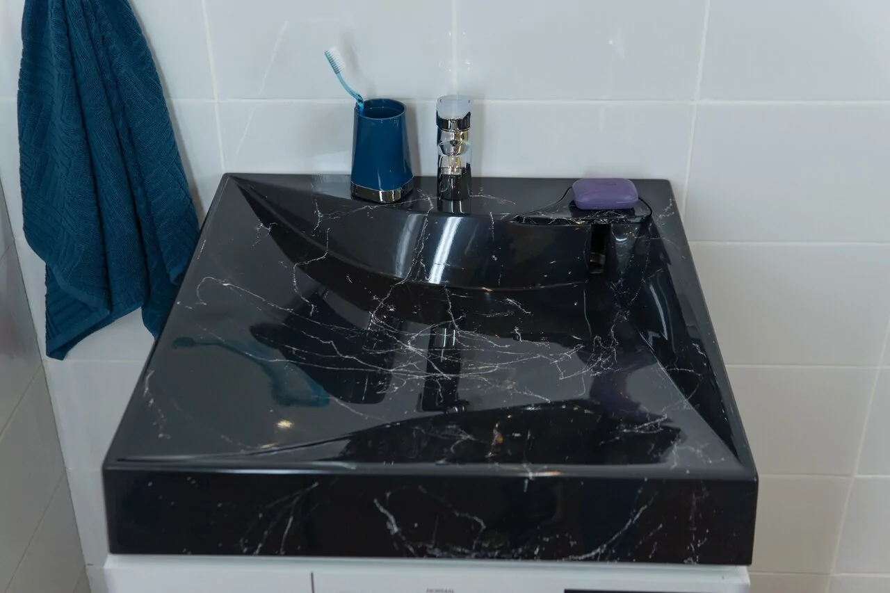 Раковина Stella Polar Турин 60х60 черный мрамор