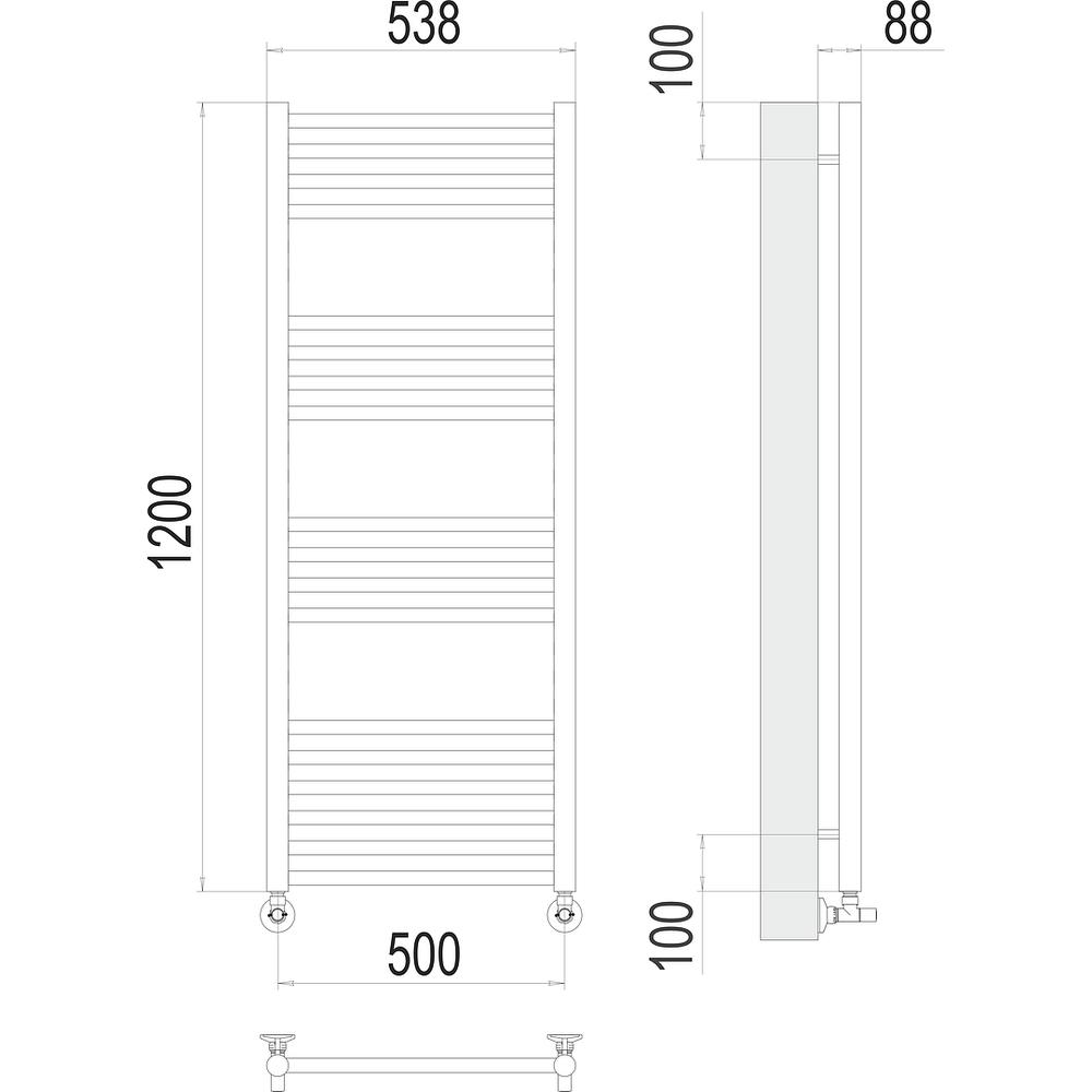 Полотенцесушитель водяной Terminus Альба П18 50х120