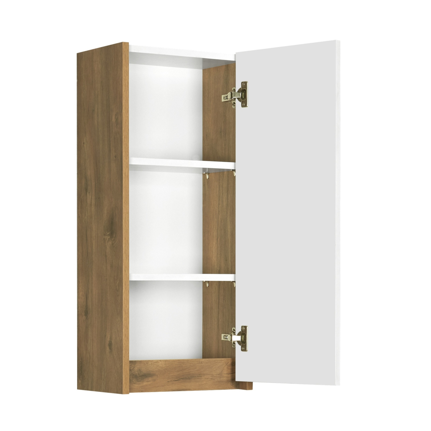 Шкаф навесной Aquaton Сканди 35 белый, дуб рустикальный