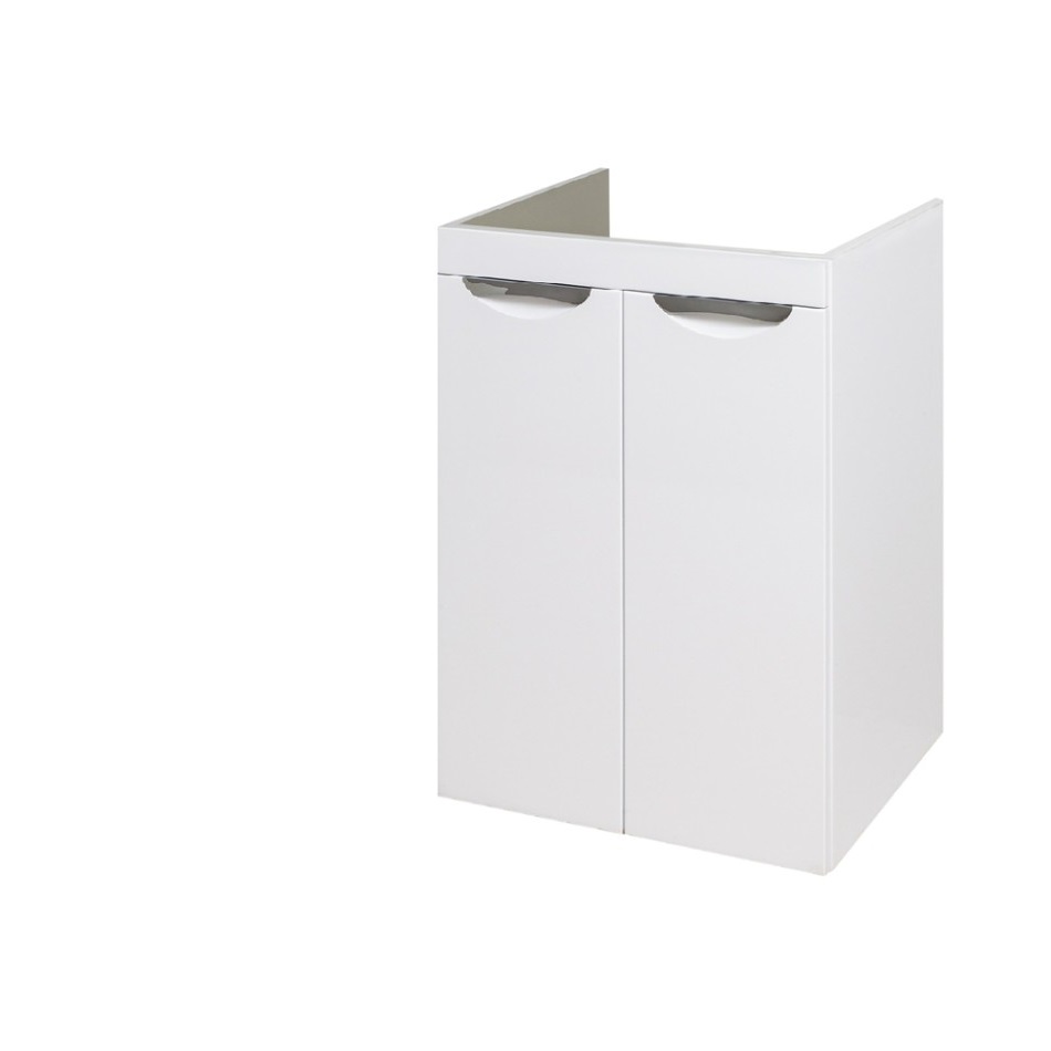 Тумба напольная Runo Лира 60 с раковиной Гамма 120 лайт левое крыло + кронштейн