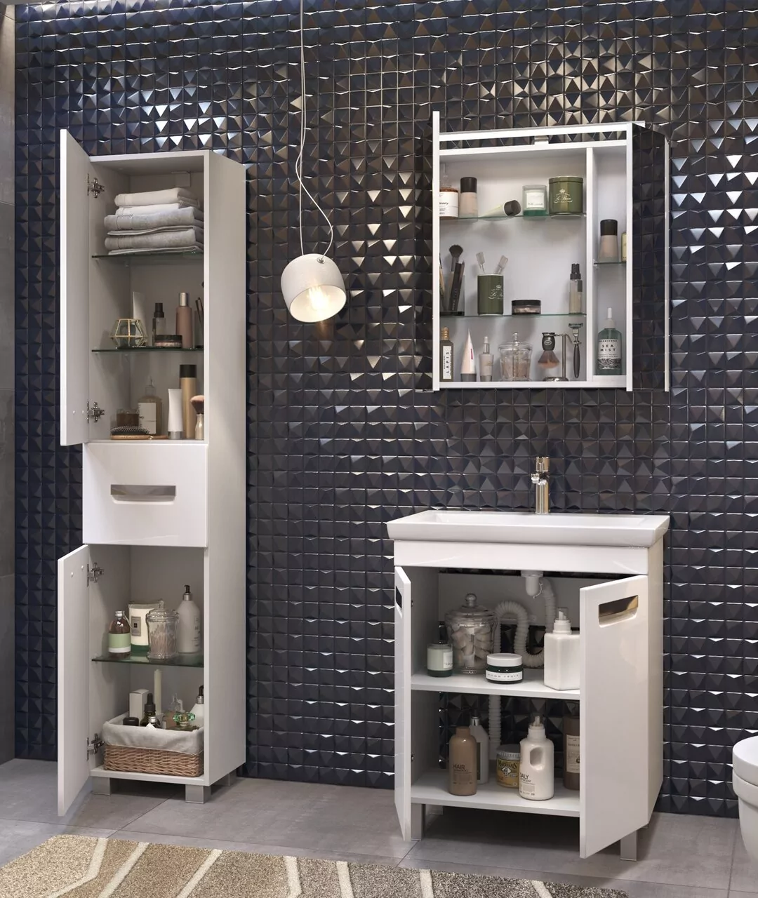 Пенал напольный Vigo Plaza 40 L/R, белый