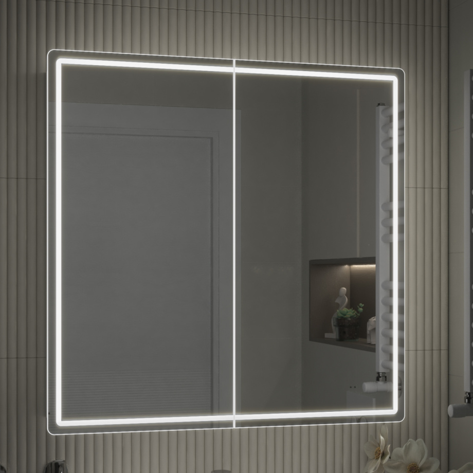 Зеркало-шкаф Vigo Geometry Comfort 80 свет