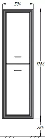 Пенал Opadiris Карат 50 L/R подвесной, универсальный, бежевый глянцевый с золотой патиной