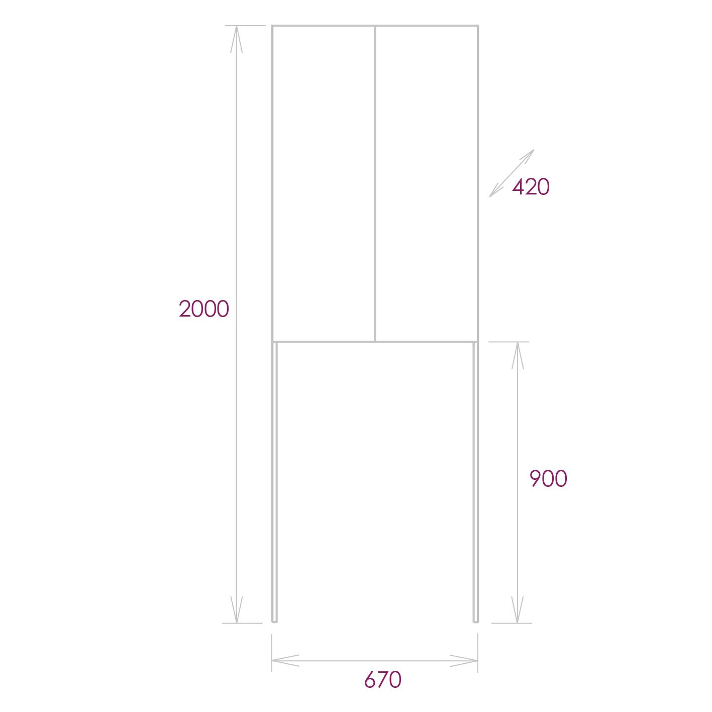 Шкаф Onika Милтон 67 напольный, для стиральной машины, белый (разборный)
