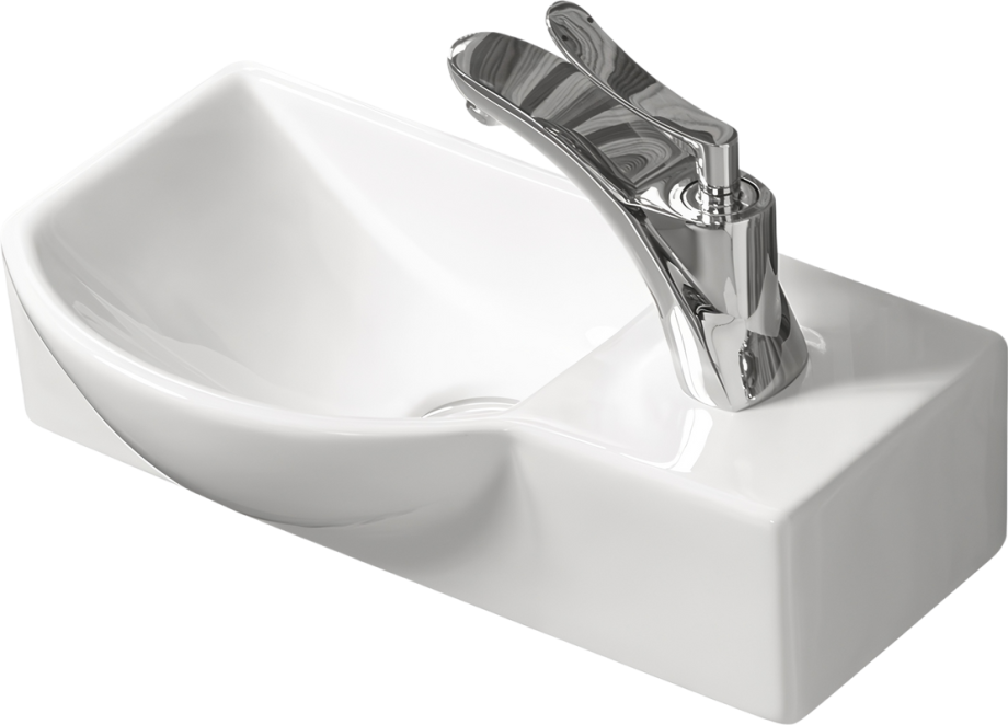 Раковина SantiLine SL-2011L накладная, белый