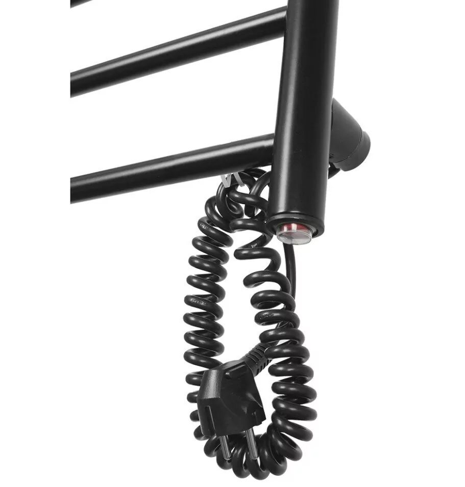 Полотенцесушитель электрический Domoterm Аврора DMT 109-5 50х60 EK R правый, черный матовый