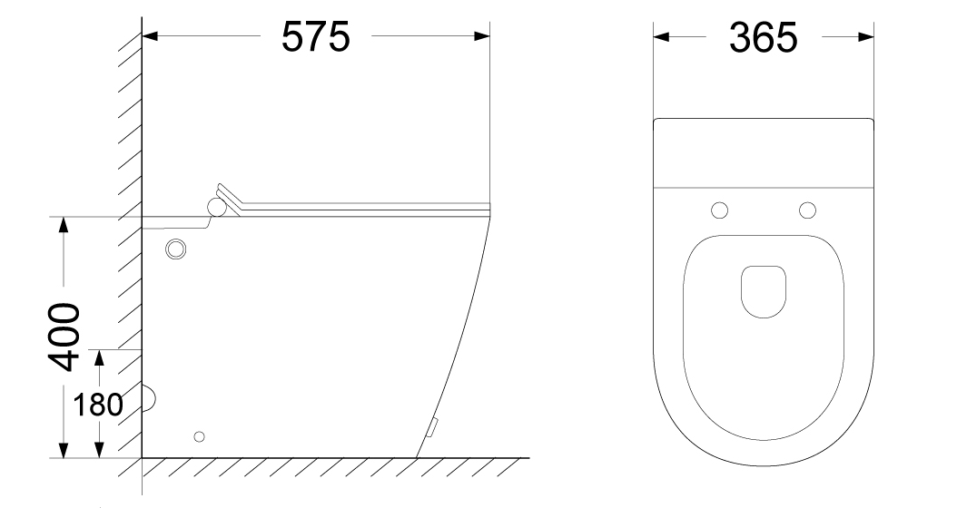 Унитаз Ceruttispa  BARBARIA Pulse CT7264 приставной, импульсный, белый