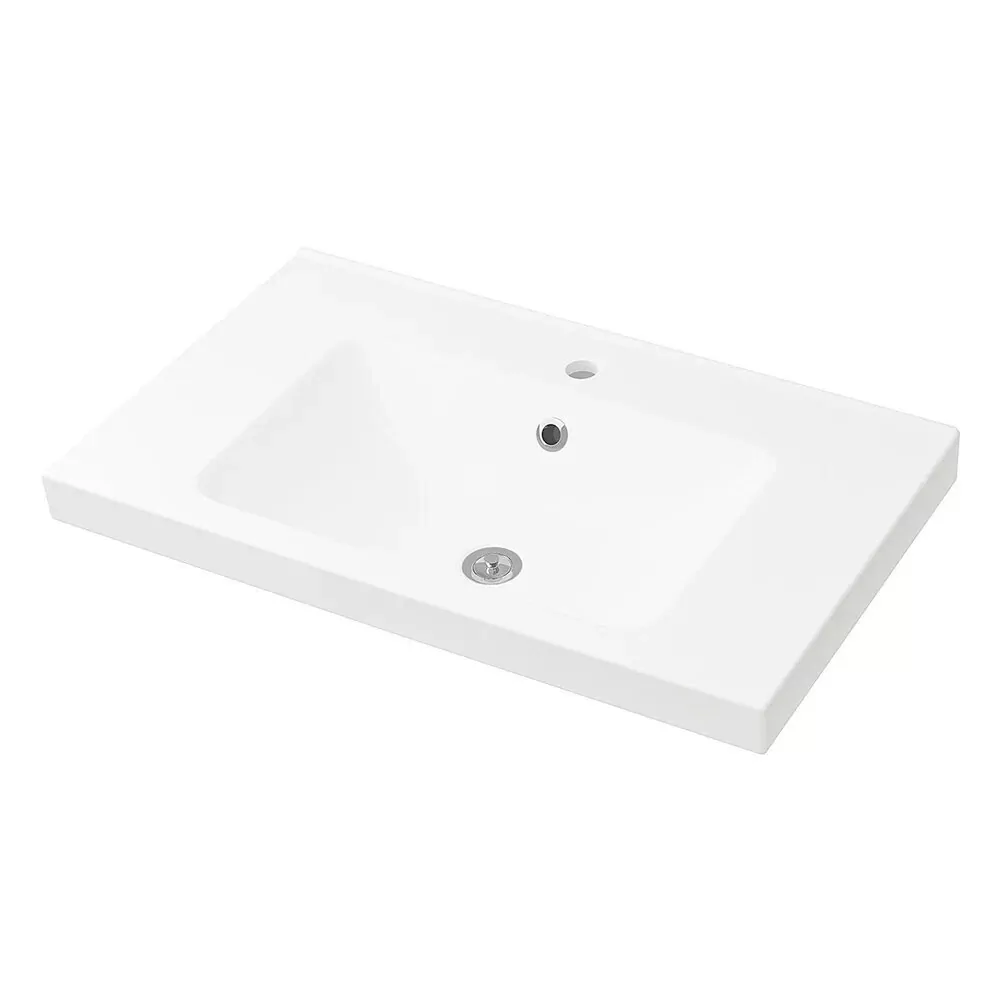 Тумба подвесная Асб-мебель Тида 80 с раковиной Odensvik 80, белый от магазина Vanna-Vanna.ru!