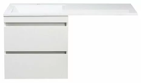 Тумба подвесная Style Line Даллас 115 Люкс Plus ПВХ с раковиной Даллас 115 под стиральную машину, левая, белая