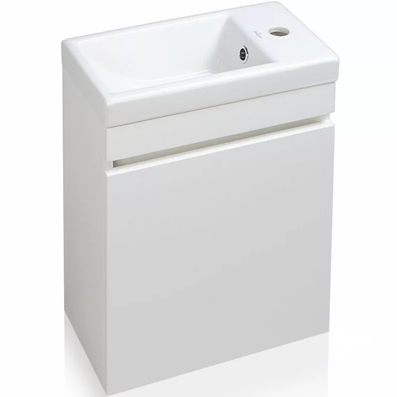 Тумба подвесная Style Line Compact 40 с раковиной Como 40, белая