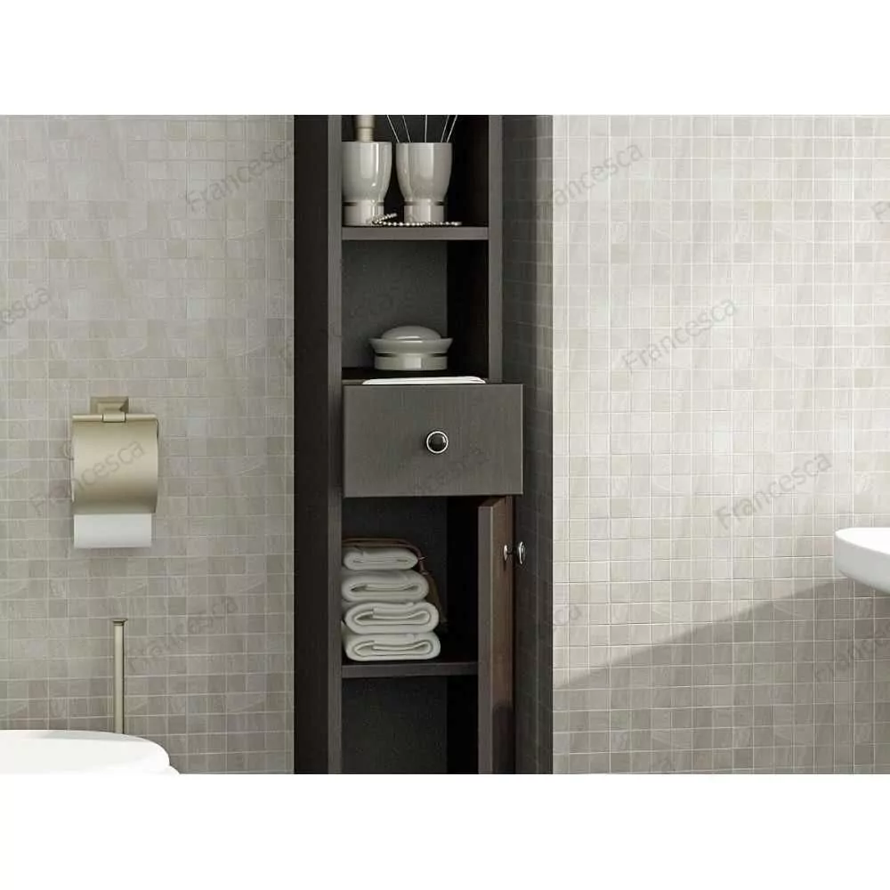 Пенал Francesca Аврора 21 L/R напольный, с открытой полкой, венге