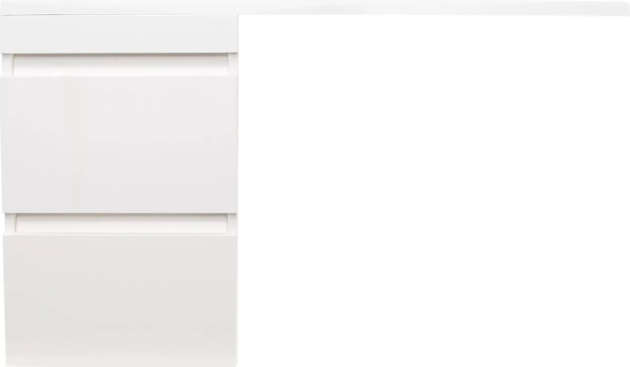 Тумба подвесная Style Line Даллас 100 Люкс Plus ПВХ с раковиной Даллас 100 под стиральную машину, левая, белая