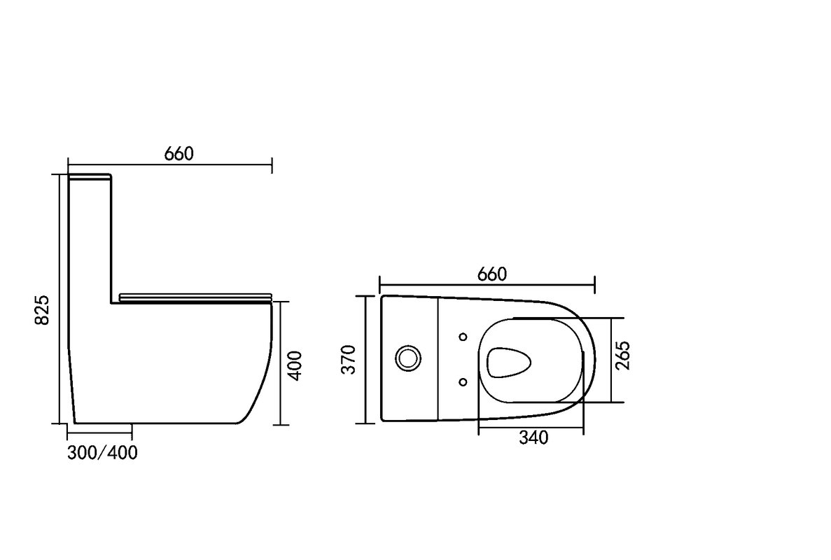 Унитаз SantiLine SL-5047 напольный, моноблок, Tornado, белый
