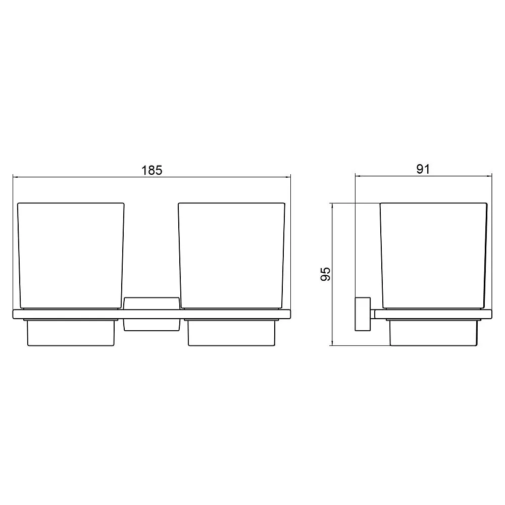 Стакан для щеток двойной Timo Torne 43034/17 матовое золото