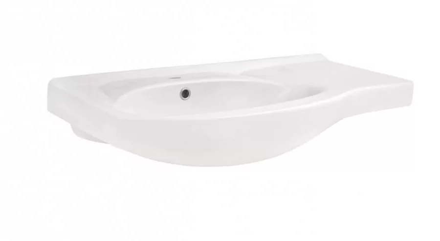 Тумба с раковиной Style Line Жасмин 82 R с корзиной, напольная, белая