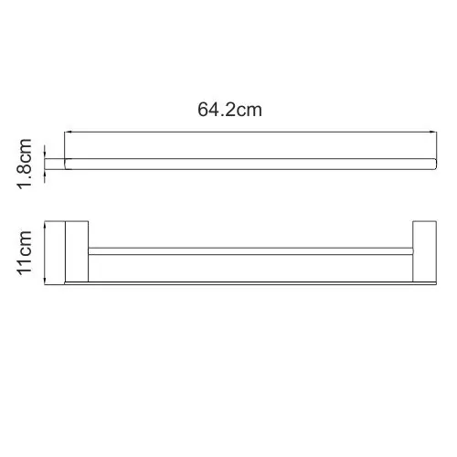 Полотенцедержатель WasserKraft Sauer K-7940 глянцевое золото