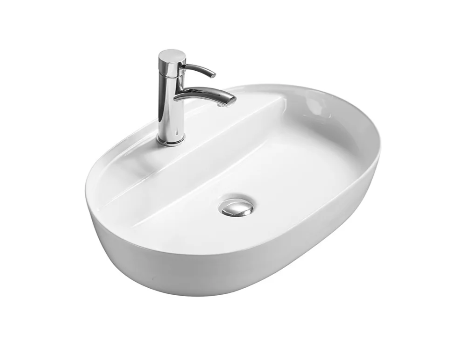 Раковина SantiLine SL-1082 накладная, белая