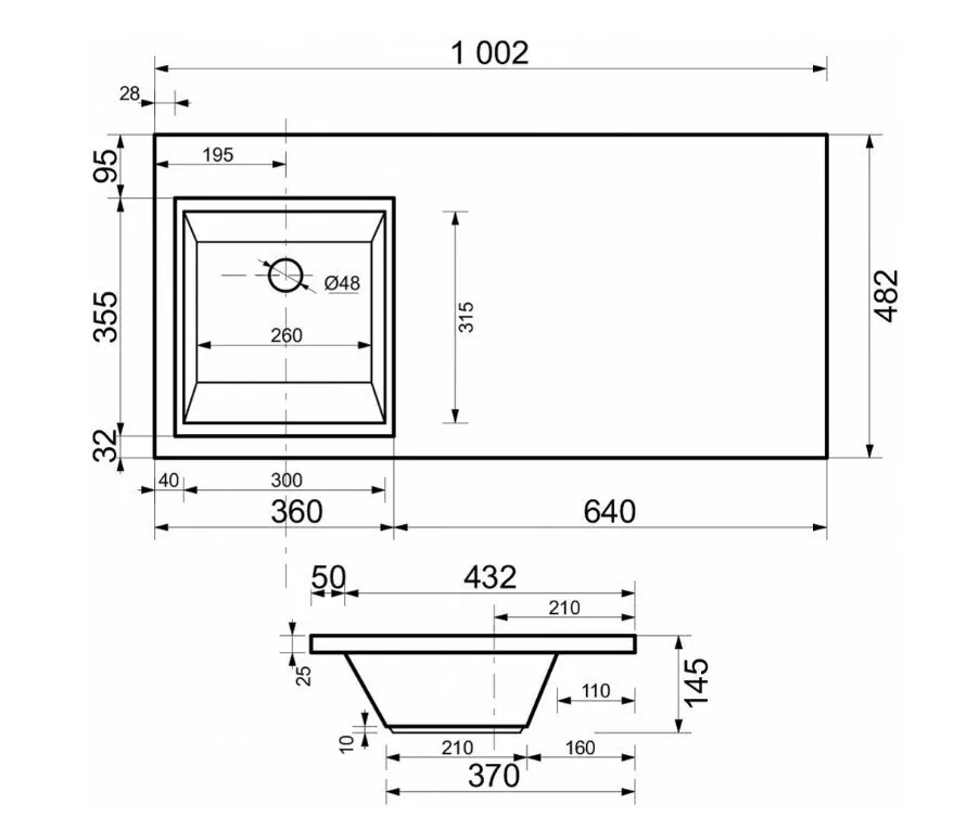 Тумба c раковиной Bellezza Олиссия 100 L напольная 1 дверь белая