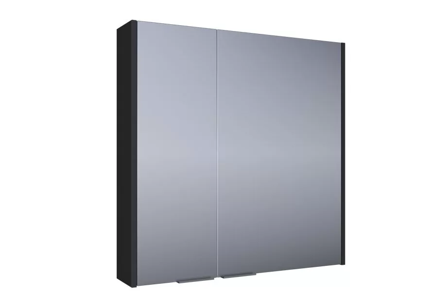 Зеркало-шкаф 1Marka Gaula 80 Black, 2 двери, черный