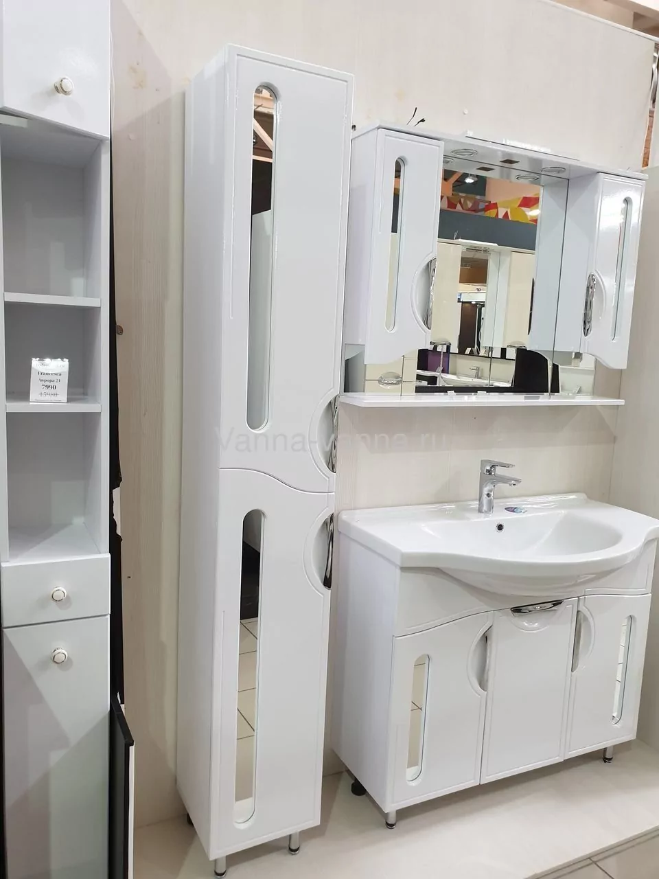 Мебель для ванной Francesca Инфинити 100 комплект, напольный, белый