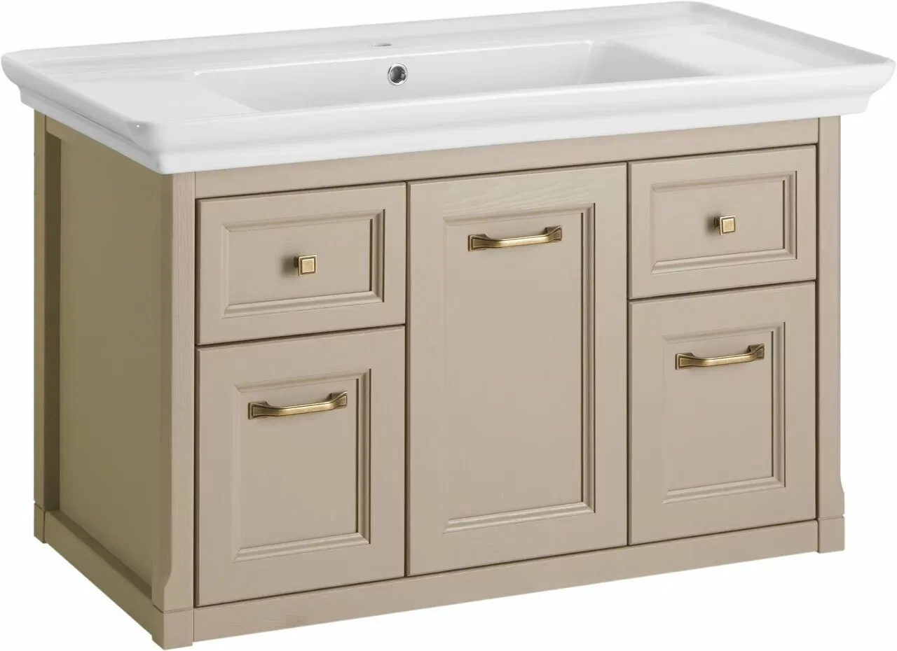 Тумба с раковиной ASB Woodline Толедо 105 подвесная, капучино Тумба с раковиной ASB Woodline Толедо 105 подвесная, капучино