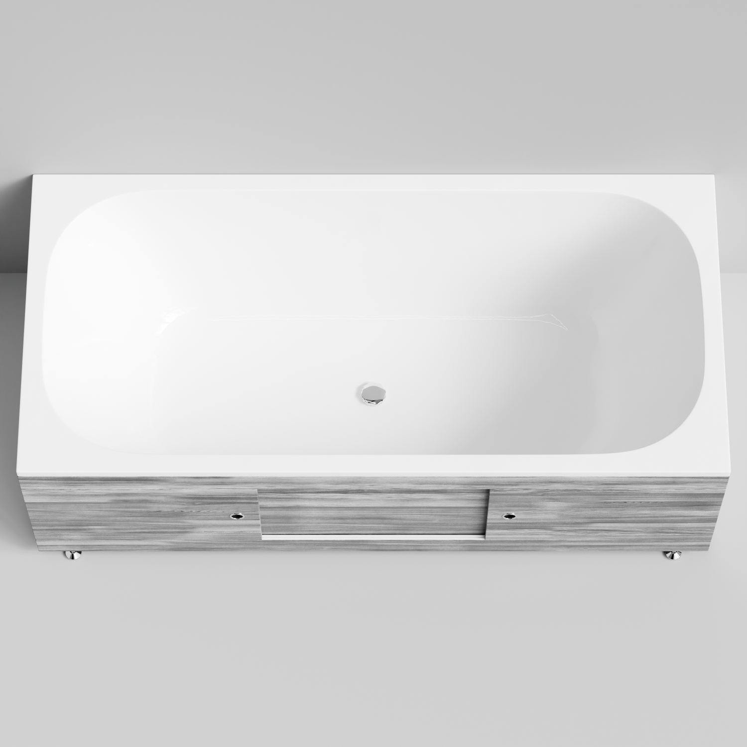 Экран под ванну Vod-ok Купе 180 раздвижной Лиственница структурная контрастно-серая