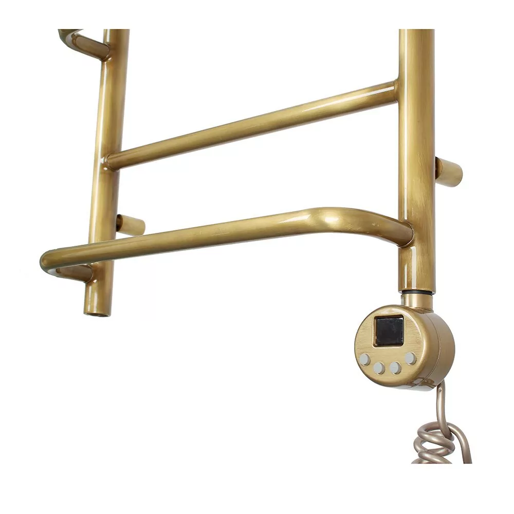 Полотенцесушитель электрический Domoterm Орфей с полкой П7 400x800 АБР ER, правый, античная бронза