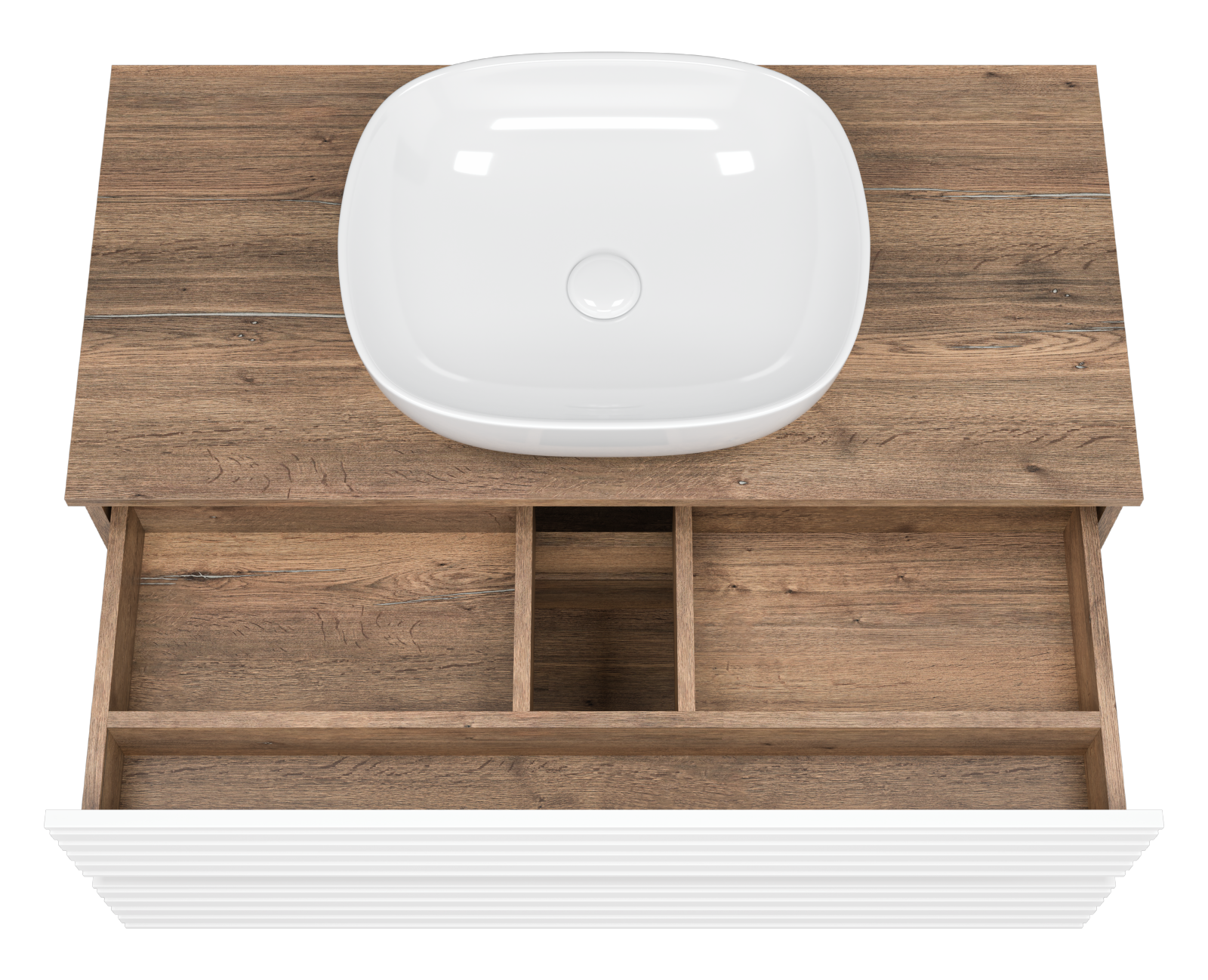 Тумба с раковиной Brevita Dakota 100 подвесная, белый