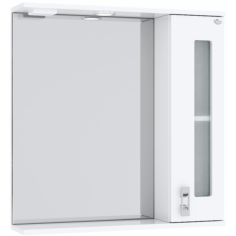 Зеркало с шкафчиком Onika Кристалл 67 R свет, белый