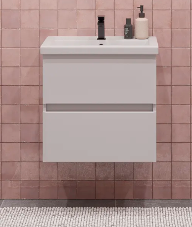 Тумба подвесная SanStar Велья 50 с раковиной Фест 50, белая