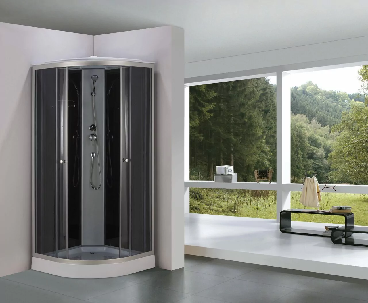 Душевая кабина Arcus ES-312GWP 90x90