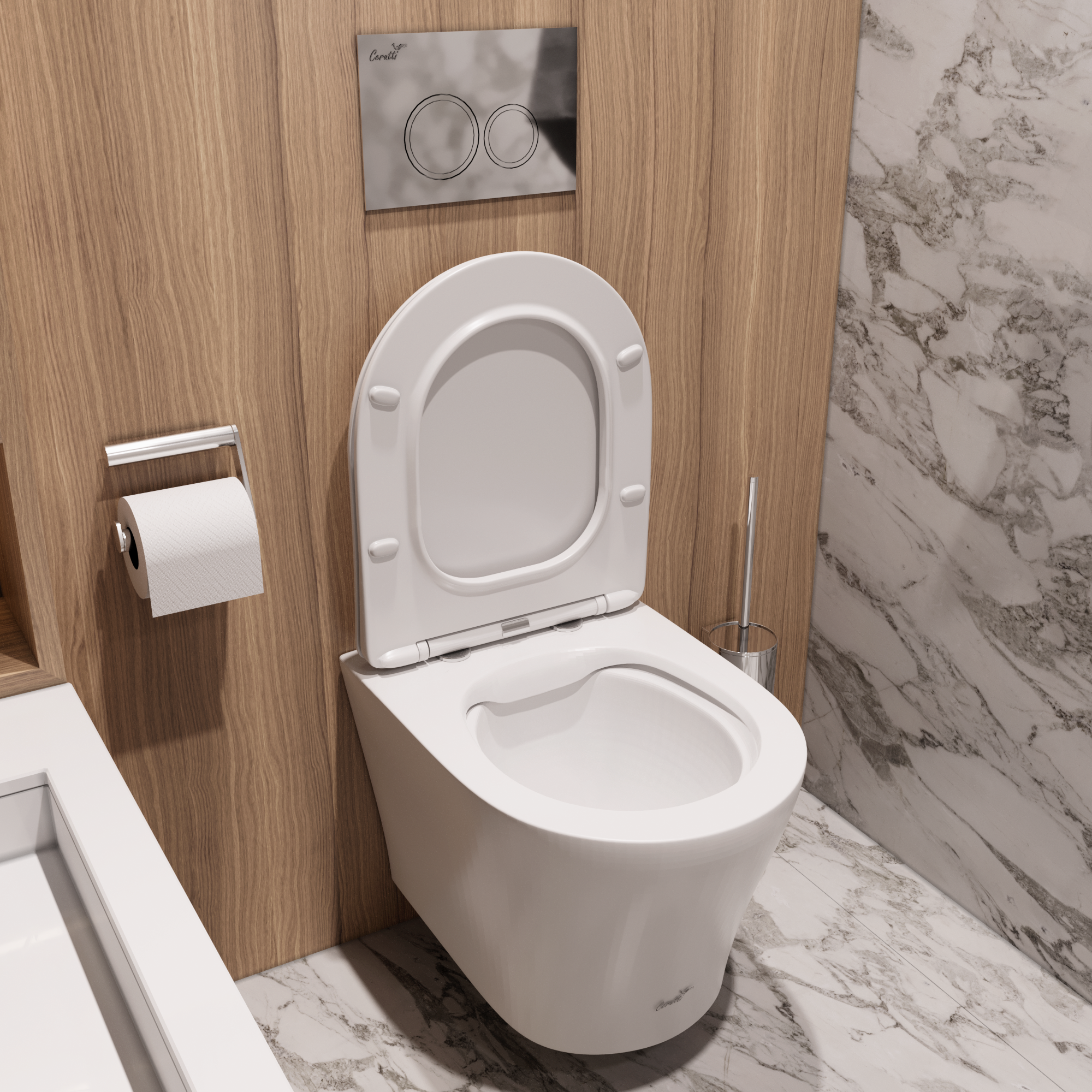 Унитаз Ceruttispa ADIGE Aria MW ТЕРМООБЖИГ (не плёнка) CT9245 подвесной, белый матовый