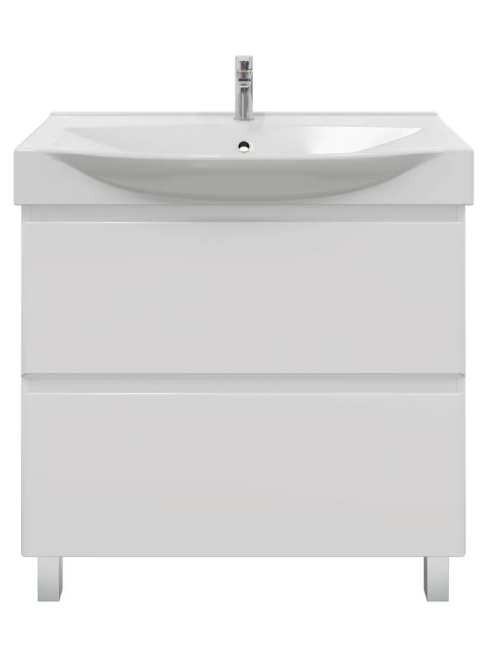 Тумба напольная SanStar Arista 85 с раковиной Элвис 85, белая