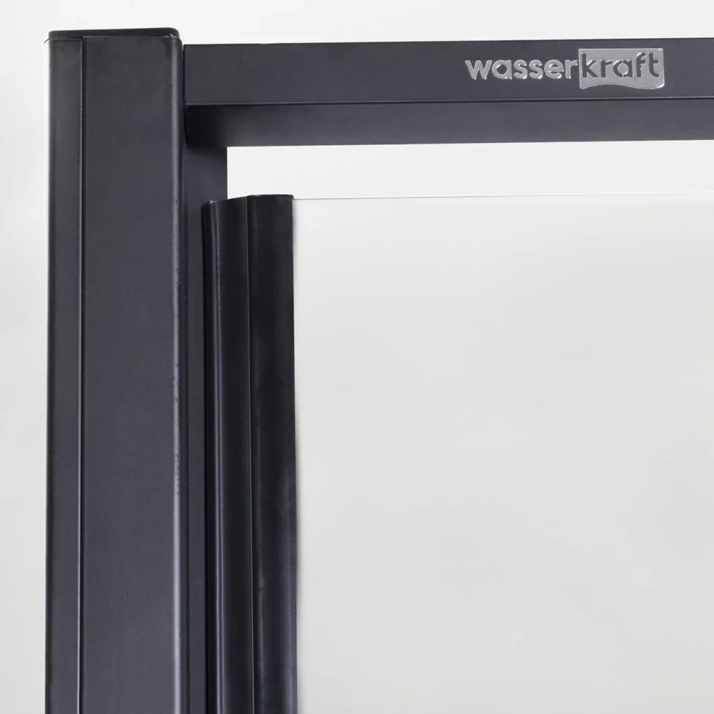 Душевой уголок WasserKraft Elbe 74P18 90х100 прямоугольный, без поддона, прозрачное стекло, черный от магазина Vanna-Vanna.ru!