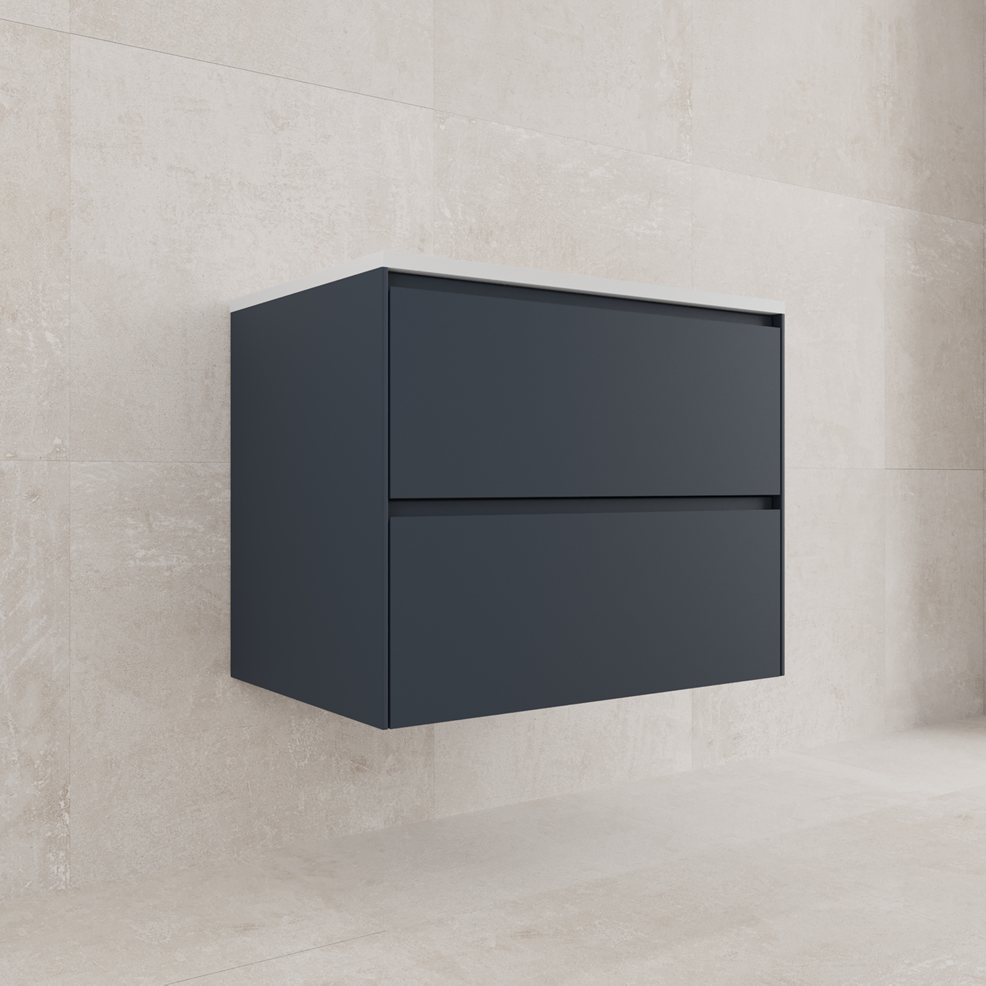 Тумба подвесная Style Line Лима 70 с раковиной Line 70, 2 ящика, графит