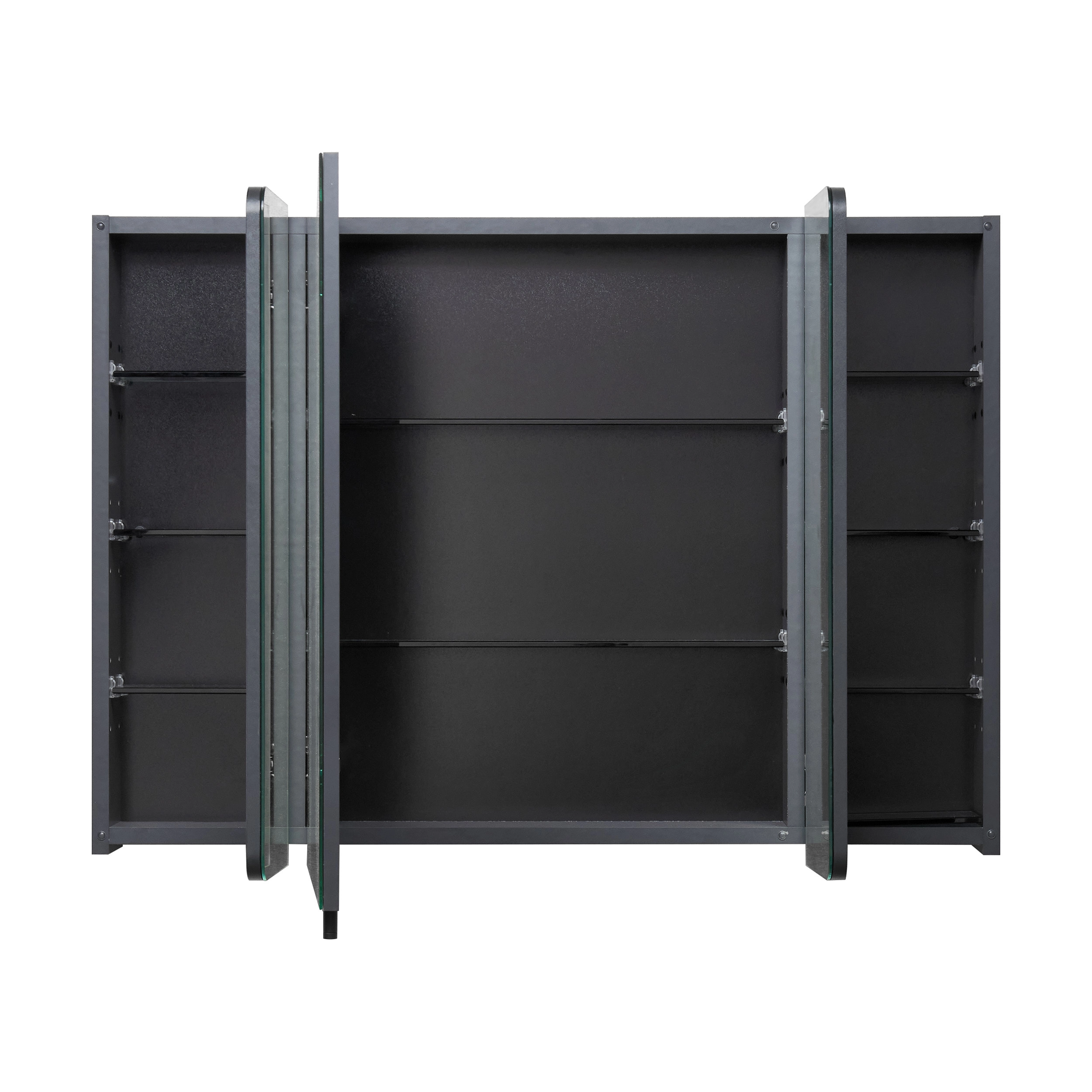 Зеркало-шкаф Aquaton Ар-Деко 105 Серый Кобальт