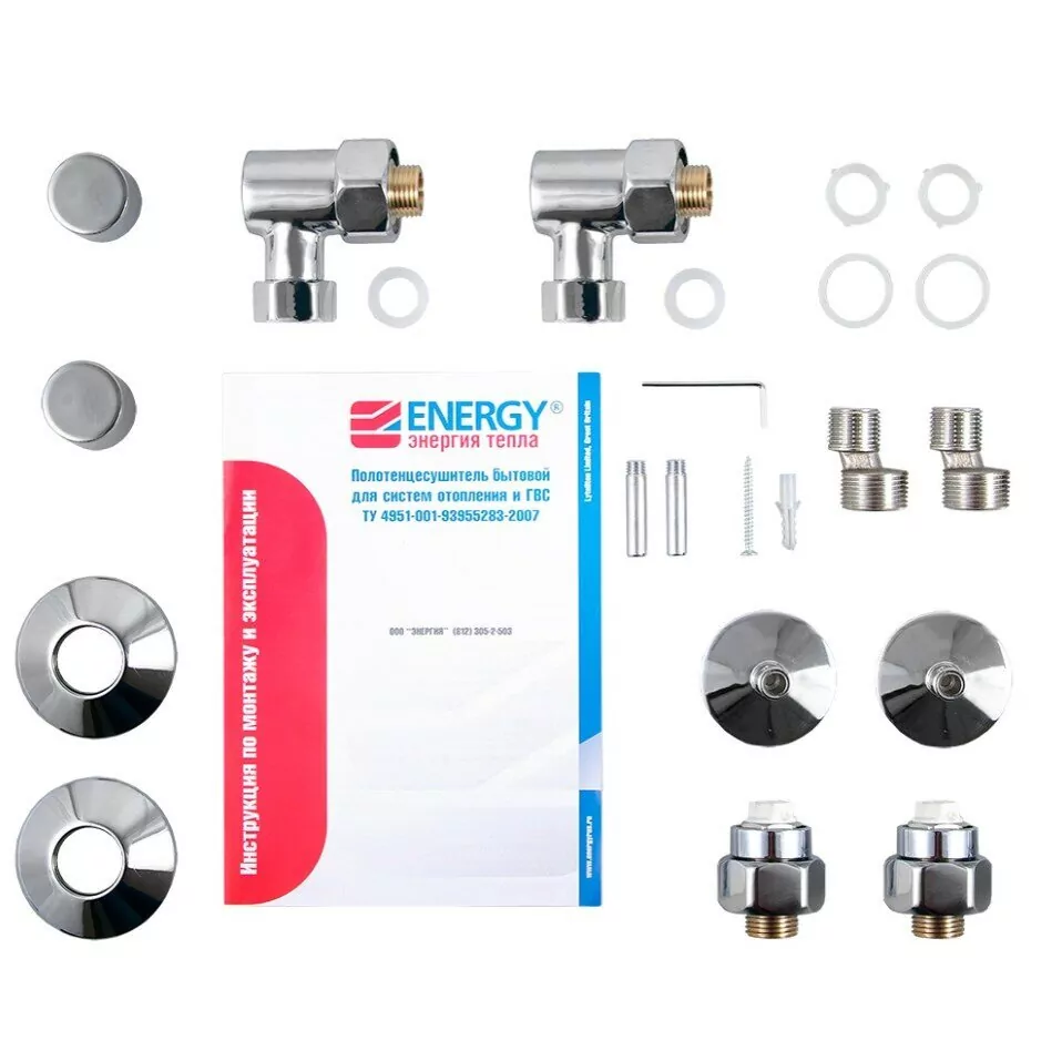 Полотенцесушитель водяной Energy Classic Modus с полкой 800x500 хром