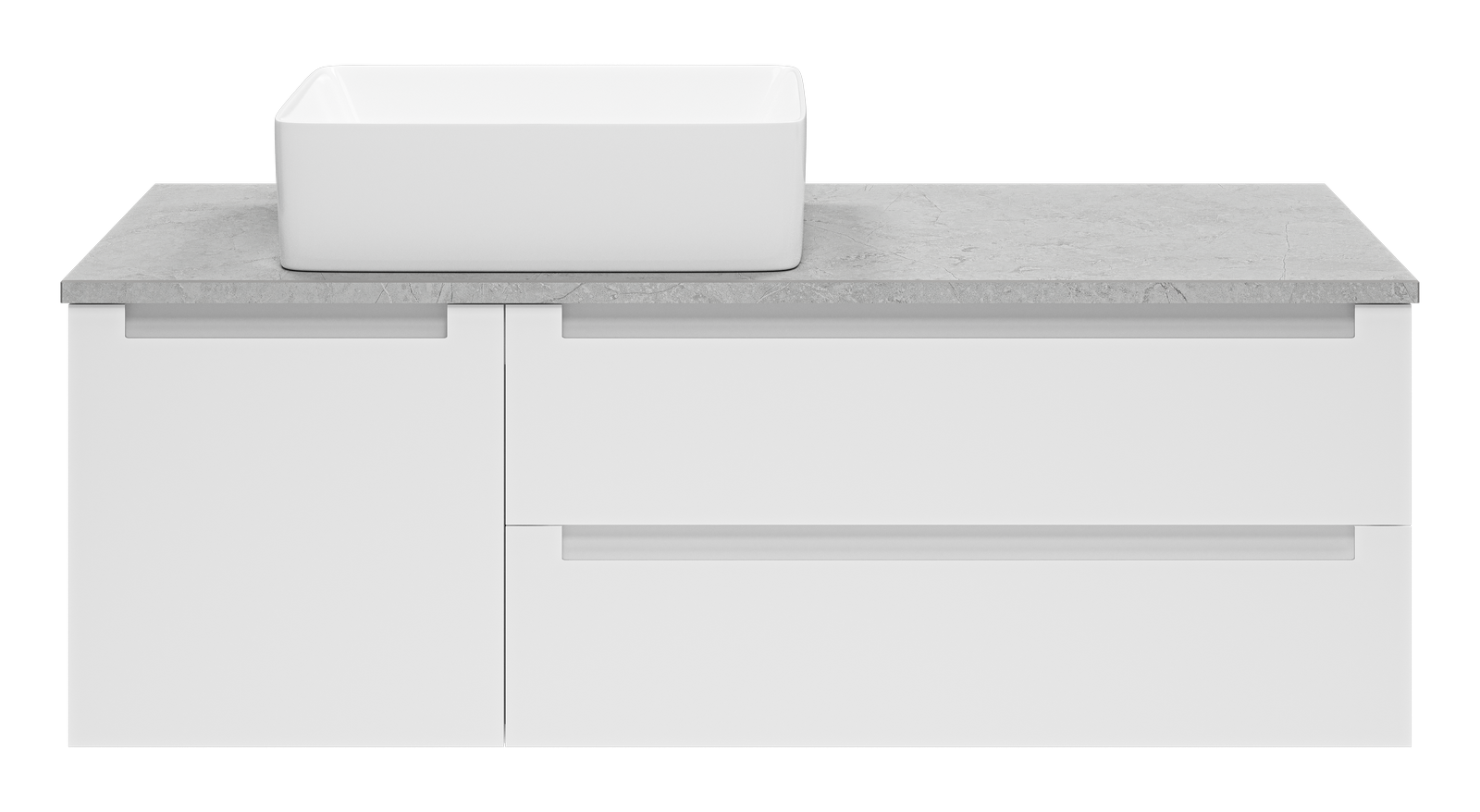 Тумба с раковиной Brevita Cargo 120 подвесная, белый