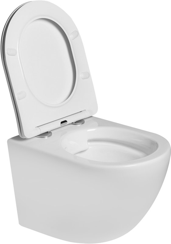 Унитаз подвесной SantiLine SL-5005+SL-01 с инсталляцией и кнопкой, белый