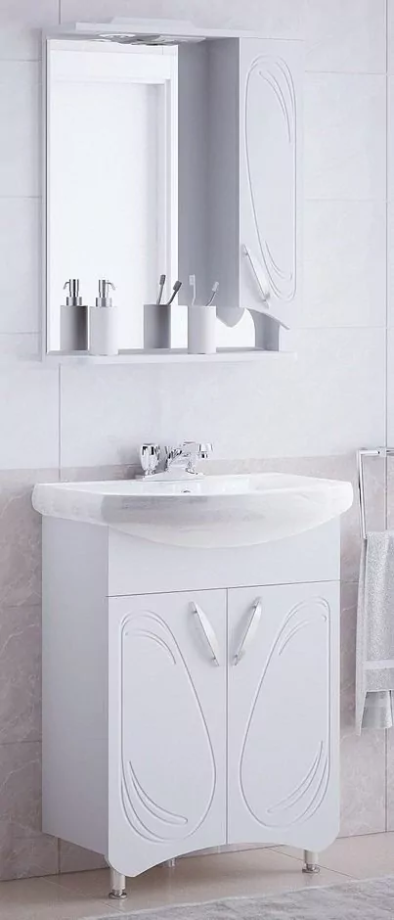 Мебель для ванной Corozo Кентис 60 комплект, напольный, белый