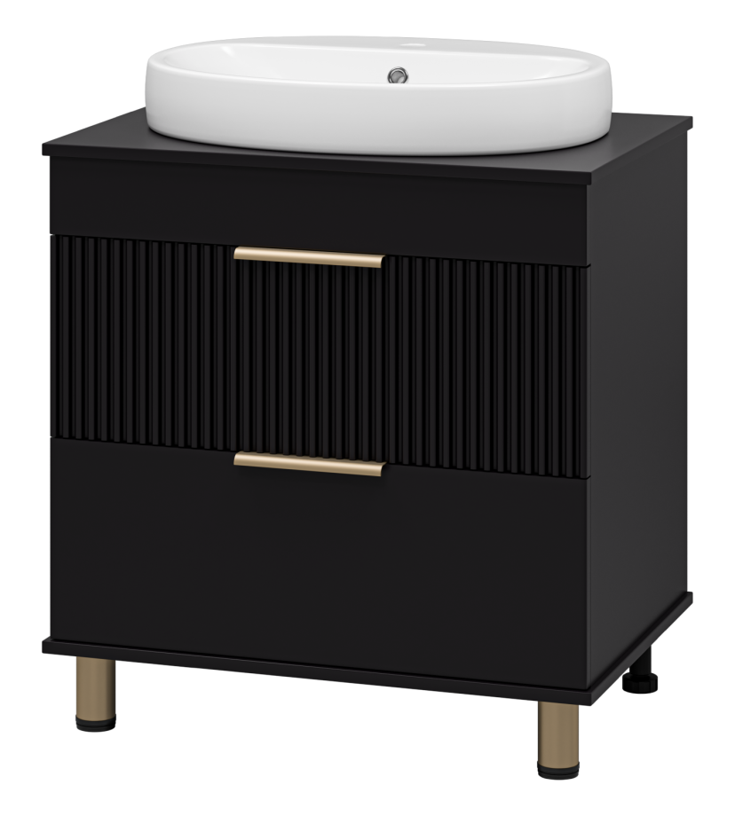 Тумба с раковиной Brevita Enfida 70 черный