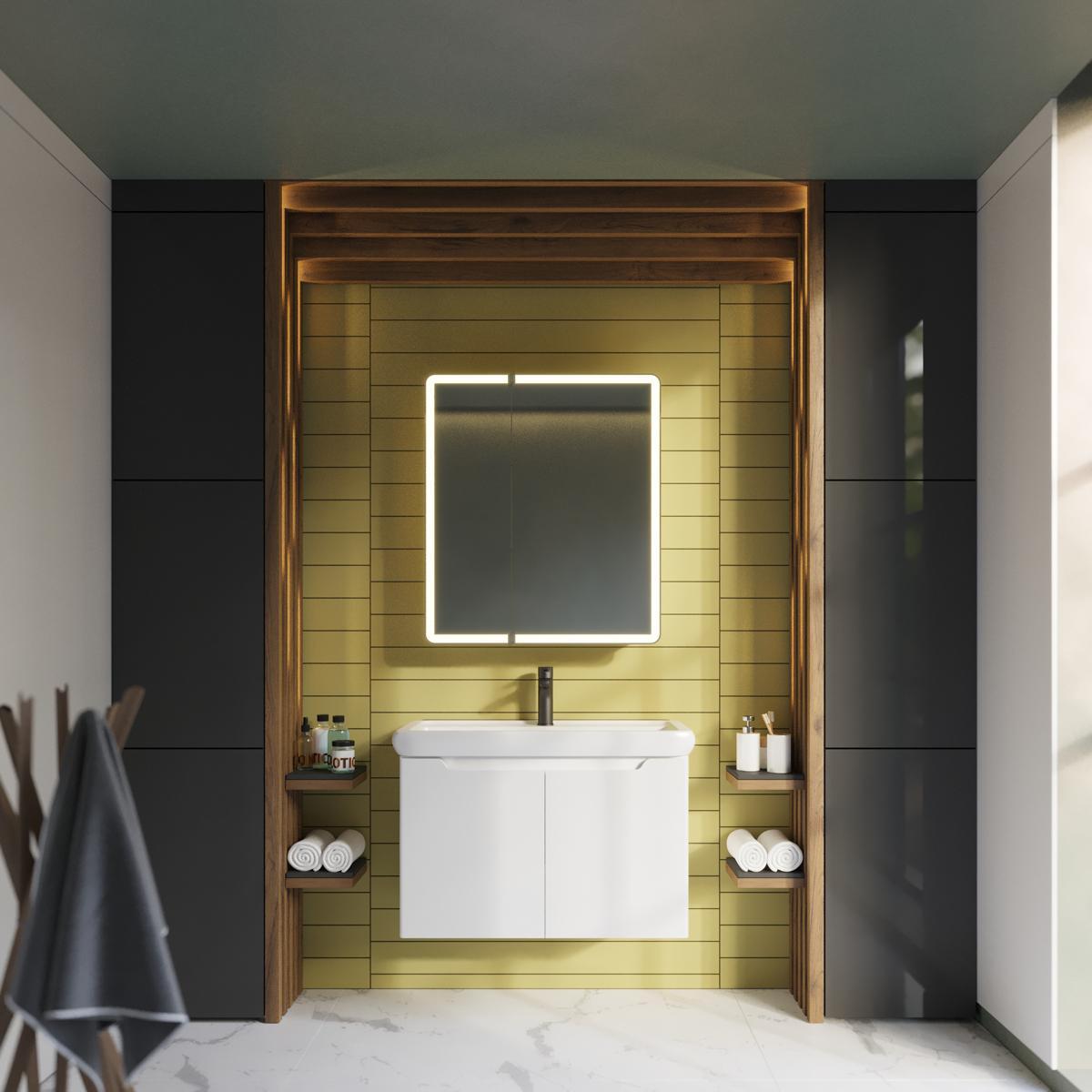 Тумба с раковиной напольная Dreja Q Plus (D) 60 см, белый